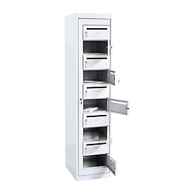 Postverteilerschrank, Höhe 1800 mm, lichtgrau RAL 7035