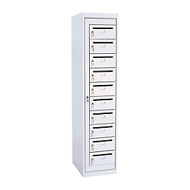 Postverteilerschrank, Höhe 1800 mm, lichtgrau RAL 7035
