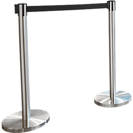 Poteau à sangle GLA 55 RS-Guideline, sangle noire, lot de 2