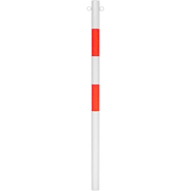 Poteau de balisage à bétonner, Ø 60 mm, blanc/rouge