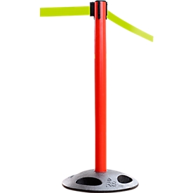 Poteau de balisage GLA 25 RS-Guidesystems, rouge, sangle 50 mm, jaune fluo, 2 p.