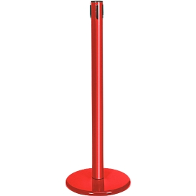 Poteau de balisage GLA45, sans sangle, H 955 mm, avec enrouleur vide, rouge