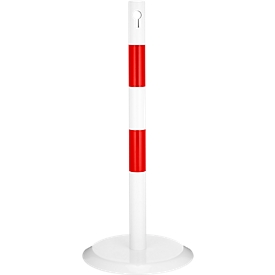 Poteau de délimitation, rouge/blanc