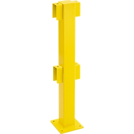 Poteau, milieu, 1000 mm, revêtement, jaune