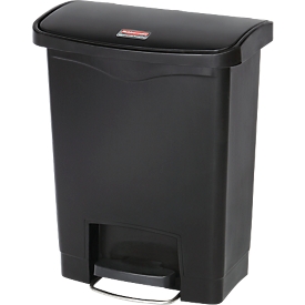 Poubelle à pédale Slim Jim®, plastique, contenance 30 L, noir