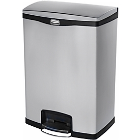 Poubelle à pédale Step-ON Slim Jim, en inox, 90 litres, noir
