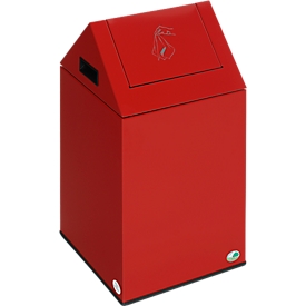 Poubelle avec clapet pendulaire