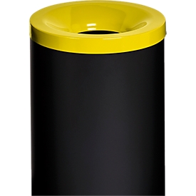 Poubelle de sécurité Grisu Color, 50 L, noir/jaune