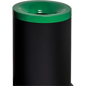 Poubelle de sécurité Grisu Color, 50 L, noir/vert