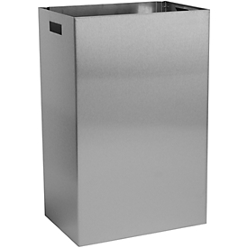 Poubelle en inox, 22 L,  l. 271 x P 178 x H 477 mm