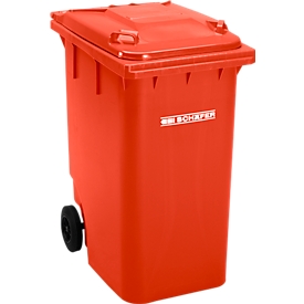Poubelle GMT, 360 l, mobile, rouge