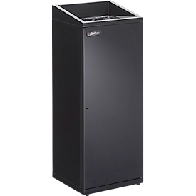 Poubelle Janibell TT330, capacité 75,7 l, rectangulaire, pieds en caoutchouc, L 323 x l 357 x H 913 mm, acier, noir