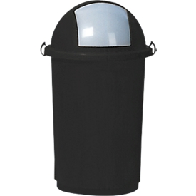 Poubelle pour tri sélectif, plastique, gris