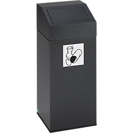 Poubelle pour tri sélectif VAR, volume 45 L, gris antique