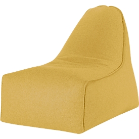 Pouf BOOGIE WOOGIE, imitation feutre, L 700 x P 1000 x H 800 mm, moutarde
