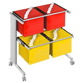 Pragma hanging file trolley, light grey