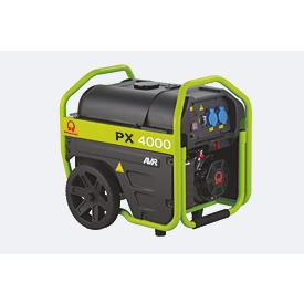 Pramac mobiler Stromerzeuger PX 4000 SXI, Benzinbetrieb, Tankinhalt 27 l, 2,3 kW, 230 V, 65 dB, Handstart, 2 Steckdosen