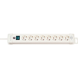 Premium-Line stekkerdozen, 8-voudig, wit