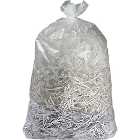 Premium rubbish bags, LDPE material, 120 l, transparent, 100 pieces