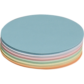 Presentation cards, oval, 110 x 190 mm, 250 pieces, assorted colours