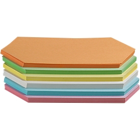 Presentation cards, rhombic, 95 x 205 mm, 250 pieces, assorted colours