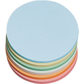 Presentation cards, round, ø 140 mm, assorted colours, 250 pieces