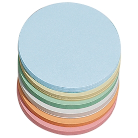 Presentation cards, round, ø 95 mm, 250 pieces, assorted colours