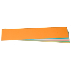 Presentation cards, title strips, 95 x 450 mm, 100 pieces, assorted colours