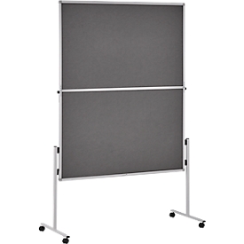 Presentation wall Legamaster ECONOMY, felt - foldable, gray
