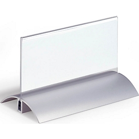 Présentoir de table, avec pied en alu, 61x150 mm, 2 p.
