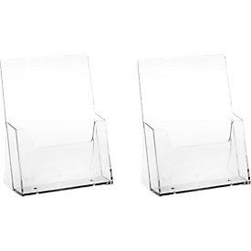 Présentoir de table, polystyrène- l 157 x P 95 x H 215 mm - pour format A5 - set de 2 p.