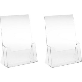 Présentoir de table, polystyrène, pour format A4, 2 p.