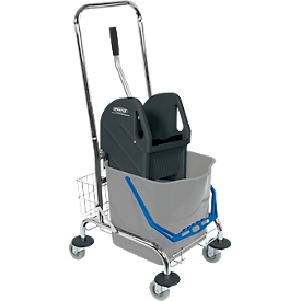 Presse à machoires avec seau sur châssis chromé Presse à machoires avec seau sur châssis chromé - 27 litres