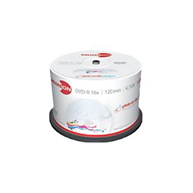 Primeon photo-on-disc ultragloss - 50 x DVD-R - 4.7 GB (120 Min.) 16x (DVD) - in Fotoqualität bedruckbare Oberfläche - Spindel