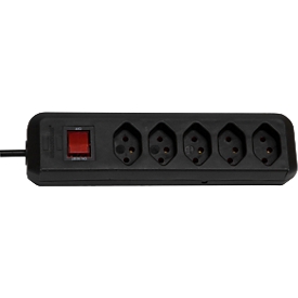 Prise multiple brennenstuhl® cleverLINE, 5x, jusqu'à 2300 W, avec interrupteur éclairé, IP20, longueur du câble 1,5 m, plastique, noir