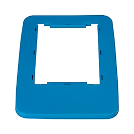 Probbax lid frame, for MixMatch series recycling bins with volumes of 60 and 80 l, L 325 x W 455 x H 20 mm, polypropylene, blue