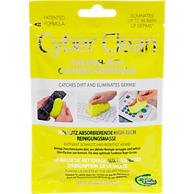 Produit de nettoyage Cyber Clean® The Original, pour les surfaces texturées, réutilisable, biodégradable, jaune, 80 g dans un sachet à fermeture éclair