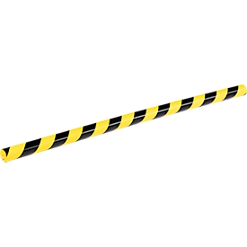 Profilé de protection d'arêtes Durable E8R, rond, autocollant, pour l'intérieur &amp; l'extérieur, évidement 8 mm, L 1000 mm, mousse PU, jaune/noir