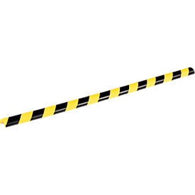 Profilé de protection de tuyaux Durable P30, autocollant, pour l'intérieur &amp; l'extérieur, pour tuyaux de ⌀ 20-40 mm, L 1000 mm, mousse PU, jaune/noir