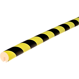Profilé de protection des chants type B, rouleau de 5 m, jaune/noir