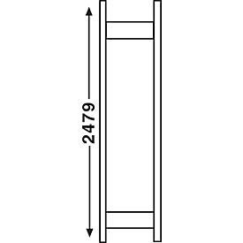 Profilé - P 300 x H 2490 mm - pour rayonnage R 3000 - galvanisé