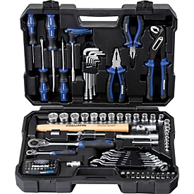 Projahn Coffret à outils PROFICRAFT, 98 pièces, entraînement 1/4" + 1/2", cliquets 72 dents, coffret plastique