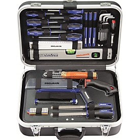 Projahn Coffret d'outils de menuisier, 96 pces, entraînement 1/4", coffret ABS, 2 serrures verrouillables, noir, 355 x 153 mm, 10,1 kg