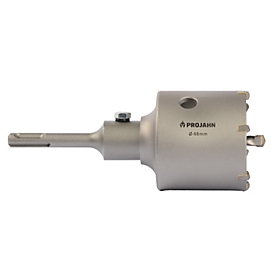 Projahn Couronne de perçage à percussion, 68 mm, queue d'emmanchement SDS-plus, foret de centrage, profondeur de perçage env. 55 mm, filetage M22, longueur totale 205 mm