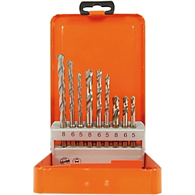 Projahn draaiboorset, 9-delig, zeskantschacht, voor staal/steen/hout, Ø 5-6-8 mm