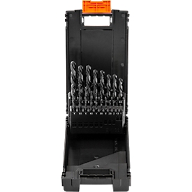 Projahn draaiboorset, HSS-G, 19-delig, Ø 1-10 mm / 0,5 mm stappen, boorpatroon, links snijdend