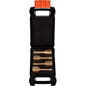 Projahn Forets diamantés à sec, remplis de cire, queue M14, Ø 6-8-10-12 mm, 4 pièces