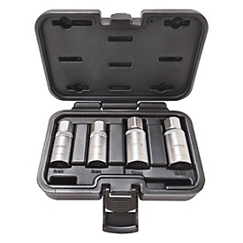 Projahn Jeu de clés à douille, 4 pièces, entraînement 1/2" (12,5 mm), pour tiges filetées/vis à double filetage/boulons filetés, M6-M12, SW 21 mm