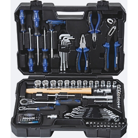 Projahn PROFICRAFT gereedschapskoffer, 98-delig, 1/4" + 1/2" aandrijving, 48-tands ratels, kunststof koffer