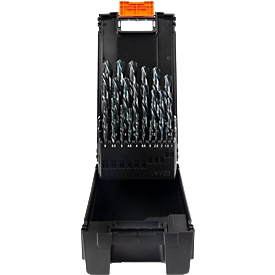 Projahn Spiralbohrer-Set, HSS-G, 25-teilig, Ø 1–13 mm / 0,5 mm Schritte, in Bohrerkassette